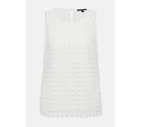 comma Elegantes Blusentop aus Spitze weiß 44