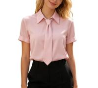 Bluse Weiß Mit Stehkragen Poloshirt Langarm Anlässe Abend Günstige Spaghettiträgern Vorne Punkten Kunstleder XXL Out Chiffonblusen Down Durchsichtig Jahre Zweifarbiges Rüschenärmeln Corsage Polka