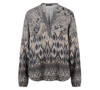 Betty Barclay Damen Longbluse mit Stehkragen 46, Grau/Beige