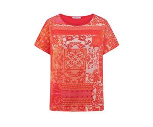 Blusen-Shirt Rundhals-Ausschnitt Peter Hahn orange 40