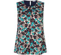 Blusen-Top Rundhals-Ausschnitt Anna Aura beige 44