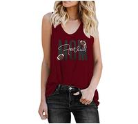 Blusen und Tops Damen Muttertag Casual Brief Drucken Kurzarm O-Ausschnitt T-Shirt Bluse Blusen für Frauen Elegant (Weine XXL)