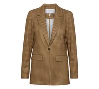 Blusenblazer B.YOUNG "Blazer BYRIZETTA", Damen, Gr. 36, braun (toasted coconut mix), Obermaterial: 73% Polyester PES. 23% Viskose CV. 4% Elasthan EL., Blazer Blusenblazer (71685624-36) toasted coconut