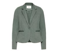Blusenblazer B.YOUNG "Blazer RIZETTA", Damen, Gr. 38, grün (grün gables melange), Obermaterial: 74% Polyester PES. 22% Viskose CV. 4% Elasthan EL., Blazer Blusenblazer (36172013-38) grün gables melang