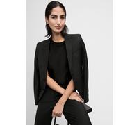 Blusenblazer CINQUE "CIBOOMI", Damen, Gr. 36, schwarz, Web, Obermaterial: 53% Polyamid, 43% Schurwolle, 4% Elasthan, unifarben, schmal normal, V-Ausschnitt, eingesetzt,Ärmel mit Ärmelschlitz gerader A