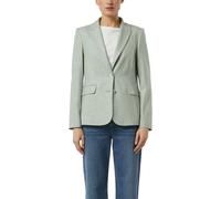 Blusenblazer COMMA, Damen, Gr. 46, light khaki, Web, Obermaterial: 52% Viskose, 45% Polyester, 3% Elasthan. Futter: 100% Polyester, meliert, normal hüftbedeckend, tiefer V-Ausschnitt, Blazer Blusenbla