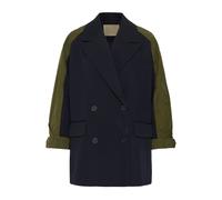 Blusenblazer CULTURE "Blazer CUblondie", Damen, Gr. 36, blau (marineblaus), Obermaterial: 77% Polyester PES. 18% Viskose CV. 5% Elasthan EL., Blazer Blusenblazer (26508030-36) marineblaus