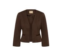 Blusenblazer CULTURE "Damen Blazer CUeloise", Damen, Gr. 36, braun (coffee bean), Obermaterial: 74% Polyester PES. 22% Viskose CV. 4% Elasthan EL., Blazer Blusenblazer (10952949-36) coffee bean