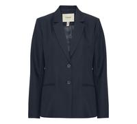Blusenblazer FRANSA "Blazer FRABIGAIL", Damen, Gr. 38, blau (schwarz peacoat), Obermaterial: 60% Polyester PES. 35% Viskose CV. 5% Elasthan EL., Blazer Blusenblazer (40402602-38) schwarz peacoat