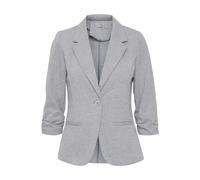 Blusenblazer FRANSA "Blazer FRZABLAZER", Damen, Gr. M, grau (grau melange), Obermaterial: 74% Polyester PES. 22% Viskose CV. 4% Elasthan EL., Blazer Blusenblazer (57741938-M) grau melange