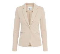 Blusenblazer ICHI "Blazer IHKATE", Damen, Gr. M, blau (doeskin), Obermaterial: 60% Baumwolle CO. 40% Polyester PES., Blazer Blusenblazer (61771754-M) doeskin