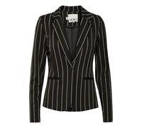 Blusenblazer ICHI "Blazer IHRUTI", Damen, Gr. L, schwarz, Obermaterial: 68% Viskose CV. 25% Polyamid PA. 5% Polyester PES. 2% Elasthan EL., Blazer Blusenblazer (42676146-L) schwarz