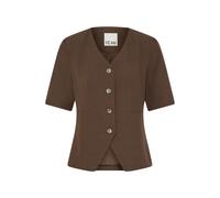 Blusenblazer ICHI "Damen Blazer IHFAVA", Damen, Gr. 36, schwarz (slate schwarz melange), Obermaterial: 95% Polyester PES. 5% Elasthan EL., Blazer Blusenblazer (59491761-36) slate schwarz melange