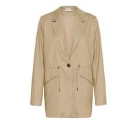 Blusenblazer KAFFE "Blazer BPravna", Damen, Gr. XL, silber (silber mink melange), Obermaterial: 65% Polyester PES. 32% Viskose CV. 3% Elasthan EL., Blazer Blusenblazer (54850221-XL) silber mink melang