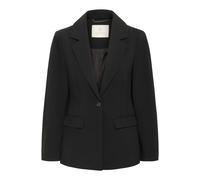 Blusenblazer KAFFE "Blazer KAhella", Damen, Gr. 44, schwarz (schwarz deep), Obermaterial: 83% Polyester PES. 14% Viskose CV. 3% Elasthan EL., Blazer Blusenblazer (12512428-44) schwarz deep