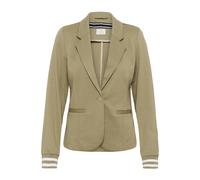 Blusenblazer KAFFE "Blazer Kinnie", Damen, Gr. M, grün (dusty grün, chalk stripe), Obermaterial: 76% Polyester PES. 20% Viskose CV. 4% Elasthan EL., Blazer Blusenblazer (63674822-M) dusty grün, chalk