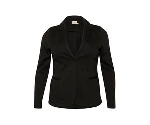 Blusenblazer KAFFE CURVE "Damen Blazer KCjenna", Damen, Gr. M, schwarz (schwarz deep), Obermaterial: 76% Polyester PES. 20% Viskose CV. 4% Elasthan EL., Blazer Blusenblazer (31815443-M) schwarz deep