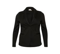 Blusenblazer KAFFE CURVE "Damen Blazer KCjenna", Damen, Gr. S, schwarz (schwarz deep), Obermaterial: 76% Polyester PES. 20% Viskose CV. 4% Elasthan EL., Blazer Blusenblazer (31815443-S) schwarz deep