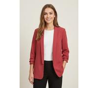 Blusenblazer PIECES "PCBOSELLA 3/4 BLAZER NOOS", Damen, Gr. M, garnet, Web, Obermaterial: 79% Polyester, 16% Viskose, 5% Elasthan, unifarben, slim fit hüftbedeckend, Blazer Blusenblazer, Materialmix, 