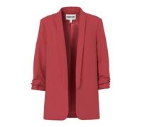 Blusenblazer PIECES "PCBOSELLA 3/4 BLAZER NOOS", Damen, Gr. S, garnet, Web, Obermaterial: 79% Polyester, 16% Viskose, 5% Elasthan, unifarben, slim fit hüftbedeckend, Blazer Blusenblazer (76171762-S) g