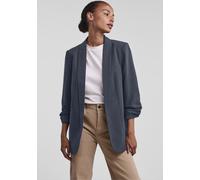 Blusenblazer PIECES "PCBOSELLA 3/4 BLAZER NOOS", Damen, Gr. XL, blau (ombre blau), Web, Obermaterial: 79% Polyester, 16% Viskose, 5% Elasthan, unifarben, slim fit hüftbedeckend, Blazer Blusenblazer, m