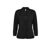 Blusenblazer SOYACONCEPT "Soya Concept Blazer SC-SIHAM 97", Damen, Gr. S, schwarz (9999 schwarz), Obermaterial: 95% Polyester, 5% Elasthan, Blazer Blusenblazer (66566426-S) 9999 schwarz