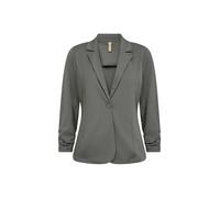 Blusenblazer SOYACONCEPT "Soya Concept Blazer SC-SIHAM 97", Damen, Gr. XL, grau (7390 misty), Obermaterial: 95% Polyester, 5% Elasthan, Blazer Blusenblazer (72044832-XL) 7390 misty