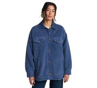 Billabong - Oversize-Fleece aus Sherpa - Coastal Waves Oversized Trucker Jacket Washed Blue für Damen - Größe S - Blau Blau S
