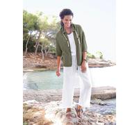 Blusenjacke CASUAL LOOKS, Damen, Gr. 42, khaki, 100% Baumwolle, Jacken Blusenjacke (88374527-42) khaki