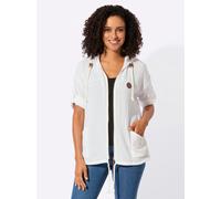 Blusenjacke CASUAL LOOKS, Damen, Gr. 46, weiß, 100% Baumwolle, Jacken Blusenjacke (61295920-46) weiß