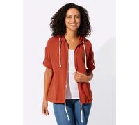 Blusenjacke CASUAL LOOKS, Damen, Gr. 52, rot (rostrot), 100% Baumwolle, Jacken Blusenjacke (55707841-52) rostrot