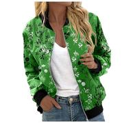 Blusenjacke Damen Jacke Women's Jackets Bikerjacke Leichte College Sommerjacke Elegante Oversize Sportlich Sommermantel Pilotenjacke Langarm Leicht Herbstjacke Übergangsjacken Schwarz S-XXL