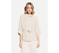 Blusenjacke mit Tunnelzug Grau Beige 40