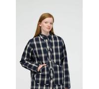 Blusenjacke MOSHI MOSHI MIND "moshi moshi mind Between season jackets shadow", Damen, Gr. XL, blau (schwarz navy, grau, ecru), Obermaterial: 100% Baumwolle, Jacken Blusenjacke (97901467-XL) schwarz na