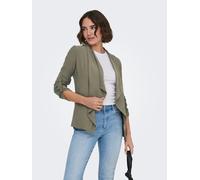 Blusenjacke ONLY "ONLLALIA 3/4 OPEN JACKET PNT", Damen, Gr. S, tarmac, Web, Obermaterial: 94% Viskose, 6% Polyester, unifarben, normal, Jacken Blusenjacke, Viskosemischung (43388622-S) tarmac