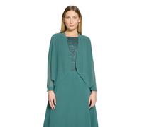Blusenjacke VERA MONT "Damen ohne Verschluss", Damen, Gr. 42, schwarz emerald, Chiffon, Obermaterial: 100% Polyester, loose fit, Jacken Blusenjacke (10141357-42) schwarz emerald