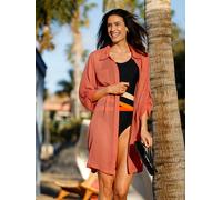 Blusenkimono FEEL GOOD, Damen, Gr. 44/46, orange (papaya), 100% Polyester, unifarben, Blusen (32198066-44) papaya