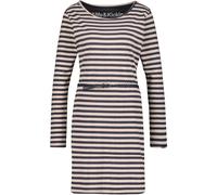Blusenkleid ALIFE & KICKIN, Damen, Gr. S, Normalgrößen, beige (marine), 65% Baumwolle, 35% Polyester, Rundhals, Kleider Blusenkleid (34836339-S) marine