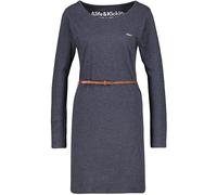 Blusenkleid ALIFE & KICKIN "Damen EllinAK A", Damen, Gr. S, Normalgrößen, blau (marine melange), 65% Baumwolle, 35% Polyester, Kleider Blusenkleid (37961962-S) marine melange