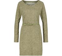 Blusenkleid ALIFE & KICKIN "Damen EllinAK B", Damen, Gr. S, Normalgrößen, grün (dust melange), 65% Baumwolle, 35% Polyester, Kleider Blusenkleid (95694912-S) dust melange