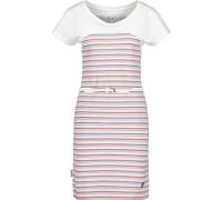 Blusenkleid ALIFE & KICKIN, Damen, Gr. XL, Normalgrößen, bunt (weiß), 65% Baumwolle, 35% Polyester, Rundhals, Kleider Blusenkleid (41511735-XL) weiß