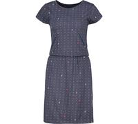 Blusenkleid ALIFE & KICKIN, Damen, Gr. XS, Normalgrößen, blau (marine melange), 65% Baumwolle, 35% Polyester, Rundhals, Kleider Blusenkleid (49770235-XS) marine melange