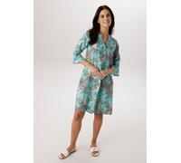 Blusenkleid ANISTON SELECTED, Damen, Gr. 44, N-Gr, türkis, grün, pink, gelb, beige, schwarz, Web, Obermaterial: 100% Viskose, Paisley, bedruckt, geblümt, gemustert, mehrfarbig, lässig geschnitten knie