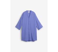 Blusenkleid BONPRIX, Damen, Gr. 42, N-Gr, lilablau, Obermaterial: 100% Baumwolle, loose fit, Kleider Blusenkleid, aus Baumwoll-Musselin, lockerer Schnitt, leichtes Material (32606661-42) lilablau