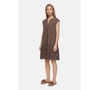 Tunika-Kleid mit Volants Dark Blue/Brown 38