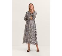 Blusenkleid BUGATTI, Damen, Gr. 34, Normalgrößen, 390, marine, 100% Viskose, bedruckt, normal, Kleider Blusenkleid, Modern Fit mit Print (62607814-34) 390, marine