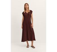Blusenkleid BUGATTI, Damen, Gr. 46, Normalgrößen, 970, bordeaux, 88% Viskose, 12% Polyamid, unifarben, normal, Kleider Blusenkleid, aus Viskosemischung (96177530-46) 970, bordeaux