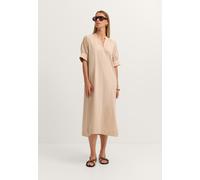Blusenkleid BUGATTI "Modern Fit", Damen, Gr. 48, Normalgrößen, 50, beige, 100% Baumwolle, unifarben, normal, Kleider Blusenkleid, mit seitlichen Schlitzen (17382048-48) 50, beige
