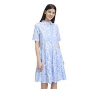 Cartoon Blusenkleid Damen blau, 38