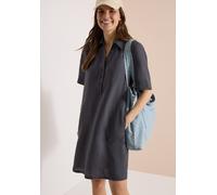 Blusenkleid CECIL, Damen, Gr. XL (44), US-Größen, volcanic grau, Stoff, 100% Leinen, unifarben, normal knielang, ohne Ausschnitt, abgesteppt, Kleider Blusenkleid, aus Leinen (49781835-XL) volcanic gra